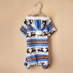 1Pc Pet Christmas Reindeer Graphic Pajamas Hooded Jumpsuit For Puppy, Toy And Small Dog For Stocking Stuffers - Image 11