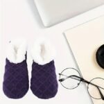 One Pair Women'S Warm Solid Color Floor Socks Non Slip Plush Knitted Coral Fleece Socks No Show Socks - Image 19