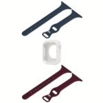 2Pcs Women Men Cute Soft Silicone Sports Watch Strap Adjustable Waterproof Wristbands & 1Pc Silicone Protective Case, For Apple Watch Band 38/40/41/42/44/45/46/49Mm, For Apple Watch Series Ultra/Se/11/10/9/8/7/6/5/4/3/2/1, Intelligent Watch Accessories - Image 16