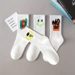 5 Pairs/10 Pairs Multi-Size Men'S Socks Black And White Long Tube High-Cut Versatile Student Style Autumn/Winter Sports Socks - Image 10