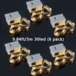 Pack Of 6 Small Square Box Copper Wire Lights Mini Led Fairy Light Battery Powered Copper Wire Lights Silvery Wire Christmas String Lights With 3 Modes Flashing For Bedroom Party Indoor Valentine'S Day Easter Wreath Decoration, Warm Color / White / Color - Image 7