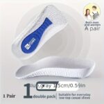 1.5-3.5Cm (0.59-1.38In) Invisible Height Increase Insoles Light Weight Soft Elastic Arch Support Breathable Heel Lifting Inserts Arch Support Heel Lift Memory Foam Shoe Pads Orthopedic Soles - Image 9