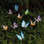10Pcs Colorful Luminous Butterfly Stakes, 3D Artificial Butterfly Decor, Garden & Patio Decor, Random Pattern