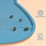 Non-Slip Waterproof Cat & Dog Food Mat With Raised Edges - Spill-Proof Pet Feeding Tray, Easy To Clean Spill Catcher For Floors,, - Compatible With Bowls, Ideal For Wet/Dry Food - Scratch-Resistant Floor Protector For Cats & Dogs, Petsafe Material, Multipet Households - Image 8