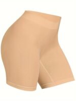 Plus Size Sexy Shapewear Bottoms, Women'S Plus Solid Seamless Tummy Control Shapewear Shorts - Image 7