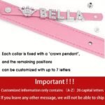 Personalized Dog Collar - Custom Name/Text, Faux Leather Pet Id Tag With Rhinestone Heart Star, Adjustable Metal Buckle, For Small, Medium, Large Dogs - Birthday, Anniversary, Housewarming Gift For Puppy Or Adult Dogs - Available In Pink, Red - Image 4