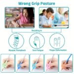 1/2Pcs Two Finger Grip Silicone Learn Writing Tool Writing Pen Writing Correction Device Children Study Supplies Gift For Children Ramadan Mubarak - Image 12