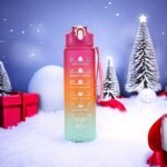 1Pc 740Ml/25Oz Rainbow Color Large Capacity Water Bottle, Motivational Leakproof Water Bottle With Time Marker And Hanging Rope, Suitable For Outdoor Sports, Fitness - Image 2