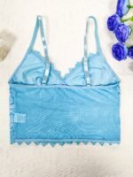 Floral Lace Push Up Cami Coeset, Contrast Mesh Hollow Out Crop Top Bra, Women'S Lingerie & Underwear - Image 9