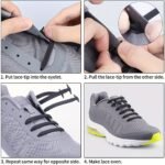 16Pcs No Tie Elastic Shoe Laces For Adults - Black & White Silicone Tieless Laces For Sneakers - Durable, Comfortable, And Hassle-Free Design - Image 8