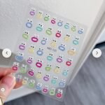 1Sheet, Creative Funny Cute Expressions Nail Stickers, Women Girls Homemade Diy Manicure Cartoon Supplies - Image 3