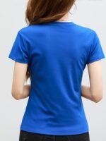 Weka Korean Crew Neck T-Shirt - Solid Color, Medium Stretch, Regular Sleeve, Spring/Summer/Fall, Knit Fabric, Polyester, 180G/M? - Image 7