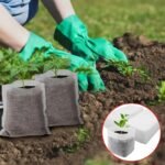 100Pcs, Seed Nursery Bags: Non-Woven Fabric Pots For Home Garden Supply And Soil Transplant Pouches - 8.0X10.01Cm