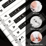 Large Bold Piano Key Stickers For Beginners - Removable Letter Labels For 88/61/54/49/37 Keys, Easy Note Learning, Black - Image 3