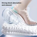 1 Pair Super Soft Tpu Sports Insoles - Shock-Absorbing Basketball Arch Support Insoles With Textured Grip For Enhanced Comfort & Support, Grey, Sports Insoles, Arch Support, Textured Grip Insoles - Image 4