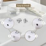 4/6/8/10/15/20/25/30Pcs Pack Plastic Bathroom Kitchen Sink Overflow Cover Ring Insert Replacement - Chrome Round Drain Cap With Plastic Strips, Durable Bathroom & Kitchen Sink Accessories, Sink Drain Cover, Overflow Prevention, Modern Drain Cover, Durable Plastic - Image 12