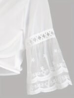 Knotted Flared Sleeve Blouse, Elegant Solid Open Front Blouse, Women'S Clothing For Coquette/Cute/Y2K Style - Image 10