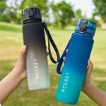 1Pc, 21.98Oz/33.81Oz Gradient Sports Fitness Travel Water Bottle, Portable Drink Cup, Tea Mug, Durable Pc Material, Uncharged, Flip Top, Ideal For Men & Women, Perfect For Summer & Fall, Great Gift For Students, Birthday, Valentine'S, Christmas - Image 12