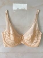 Plus Size Sexy Lace Mesh Underwire Bra For Women - Breathable, Non-Padded With Floral Print Detail, Thin Bottom, Steel Ring - Image 2