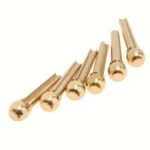 6Pcs Pure Copper Brass Guitar Bridge String Nails - Golden-Tone Finish, Durable Acoustic Guitar Maintenance For Stability & Aesthetic Appeal, Guitar Accessories, String Repair Tool, Elegant Accessory, Shiny Metallic Finish - Image 4