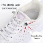 1 Pair 100 Cm/39.37 Inch Lace-Free Elastic Laces, Including 4 Snaps, Comfort Adjustable Loafers Elastic Laces For Adults, The Elderly, Can Be Used For Sports Shoes, Casual Shoes And Other Shoes - Image 6