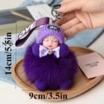 Adorable Plush Doll, Can Decorate Your Car, Dressing Table, School Bag, Handbag, Satchel. It Is A Beautiful Keychain, Given To Friends As A Gift For Valentine'S Day, Christmas, Easter - Image 4
