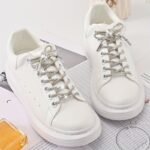 1 Pair Rhinestone Shoe Lace Luxury Rhinestone Shoelace Bright String Cross Braiding Strap Diy Drawstring - Image 8