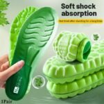 1 Pair 4D Sports Insoles For Men Women, Pu Sole Soft Breathable Shock Absorption Cushion Running Insoles - Image 5