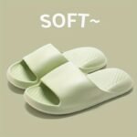 Unisex Casual Eva Slippers, Soft Open Toe Slip-On Flat Heel Sandals, Comfortable All-Season Indoor Home Summer Bath Shoes, Solid Color - Image 2