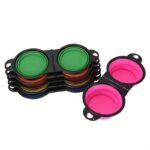 Portable Pet Folding Bowl, Outdoor Dog Double Bowl For Water And Food Sharing, Cat Bowl, Pet Dog Food Basin, Suitable For Travel, Camping, Outdoor Walks, Telescopic Dog Bowl, Tpe, Hangable, With Climbing Buckle, Pet Folding Double Bowl, Pet Travel Bowl, Portable Dog Bowl With Lid, Foldable Small Dog Bowl, Dog Portable Bowl, Foldable Pet Bowl, Camping Pet Supplies, Telescopic Bowl, Compact Pet Dish, Durable Bowl, Spillproof Bowl, Cat Food Dish, Dog Travelers, Small Dog Owners - Image 6