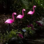 Lchpmy 1Pc/2Pcs/4Pcs/3Pcs/2Set Solar Flamingo Led Stake Lights,, Touch Control, Rechargeable Nickel Battery, Plastic Animal Theme Outdoor Decor For Garden, Lawn, Patio, Pond, Backyard, Halloween - Image 2