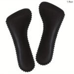 Popular Choice 1 Pair Anti-Slip Faux Leather Insoles For High Heels And Sandals, Self-Adhesive, Breathable, Sweat-Absorbent, Comfortable - Black - Image 3