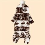 1Pc Pet Christmas Reindeer Graphic Pajamas Hooded Jumpsuit For Puppy, Toy And Small Dog For Stocking Stuffers - Image 13