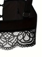 Plus Size Wedding Sexy Bra, Women'S Plus Floral Lace Crisscross Front Scalloped Trim Bralette - Image 10