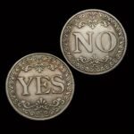 Popular Choice Decision-Making Lucky Coin - Double-Sided Yes/No, Antique Silvery-Gray With Ornate Floral Design, Collectible Souvenir Badge, Perfect Gift - Image 7