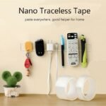 1 Roll Transparent Double Sided Nano Tape, Waterproof Wall Stickers, Reusable Heat Resistant, Bathroom Home Decoration Tapes Nano Double Sided Tape, Heavy Duty Transparent Adhesive Strips, Strong Sticky Multipurpose Reusable Waterproof Mounting Tape - Image 6