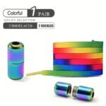 1 Pair No Tie Shoe Laces Colorful Buckle Shoelaces Light Colorful Fashion Without Ties Elastic Laces For Casual Shoes And Sports Shoes - Image 13