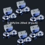 Pack Of 6 Small Square Box Copper Wire Lights Mini Led Fairy Light Battery Powered Copper Wire Lights Silvery Wire Christmas String Lights With 3 Modes Flashing For Bedroom Party Indoor Valentine'S Day Easter Wreath Decoration, Warm Color / White / Color - Image 10