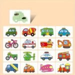 16Pcs Toddler Puzzle Cards Toys For Kids Jigsaw Matching Game Education Toys Cartoon Shape Cognitive Training Gift - Image 5