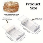 1Set, Led Fairy Lights Battery Box Copper Wire String 2/5/10M Holiday Outdoor Lamp Garland For Christmas Tree Wedding Party Decoration - Image 4