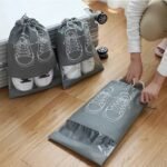 5Pcs Non-Woven Travel Portable Bag, Waterproof Pocket, Clothing Classified Hanging Bag - Image 4