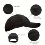 1-Pack Full-Cloth Outdoor Baseball Cap, Unisex Sports Snapback Hat, Suitable For Various Outdoor Activities, Moisture-Wicking And Quick-Drying Breathable - Image 6