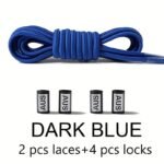 1Pair Tieless Elastic Shoe Laces, No Tie Shoelaces For Sneakers Casual Shoes Skate Shoes - Image 13