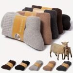 1Pair Men'S Thick Warm Crew Socks For Winter, Casual Plain Color Terry Socks, Men'S Socks