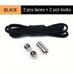 1Pair No Tie Elastic Shoelaces, Adjustable Elastic Shoe Laces, Tieless Laces With Metal Buckles For King'S Day - Image 3