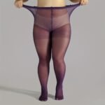 Plus Size Casual Stockings, Women'S Plus Solid Semi Sheer High Rise Thin Pantyhose - Image 18