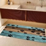 1Pc Soft & Absorbent Dog Paw Print Mat - Rectangular Polyester Pet Mat With, Quick-Dry, Washable Design - Ideal For Entryway, Bathroom, Kitchen, Living Room, Office Decor - Available In Multiple Sizes For Small To Large Dogs, Pet Mat | Playful Dog Design | Durable Dog Mat, Dog Accessories - Image 9