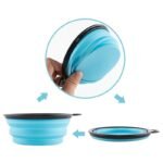 Portable Foldable Pet Bowl With Black Frame, 350Ml Tpr Dog Food Dish For Outdoors - Image 6
