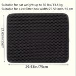 Cat Litter Mat, Beautiful Honeycomb Cat Litter Box Catcher Pad, Suitable For Cats, Odor Control Double Layer, Urine Waterproof, Washable, Phthalate-Free - Image 11
