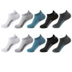 10 Pairs Of Unisex No-Show Socks, Combed Cotton Breathable Mesh Casual Athletic Crew, Socks For Work, High Quality Socks For Men, Plus Size Mens Socks, Grippe Socks, Working Socks For Men, Casual Attire, Work Socks, Minimalist Socks, Mesh Design, Comfortable Fit, Soft Material, Lightweight Socks, Supportive Grip, Sports Enthusiasts, Women'S Socks